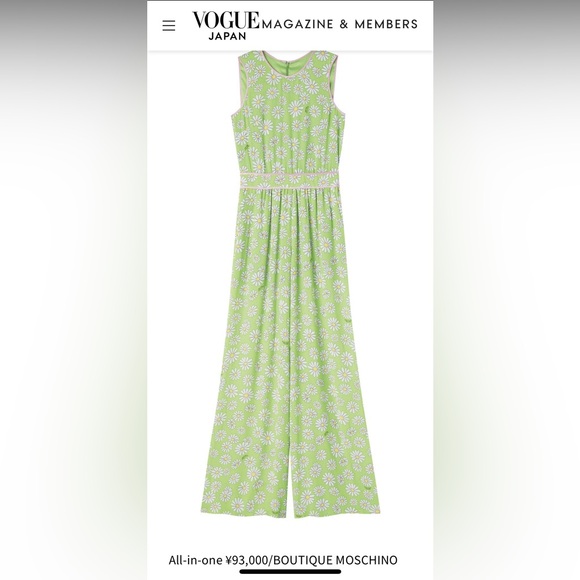 Boutique Moschino Size 10 Daisy Floral Punk Trim Jumpsuit with Pockets NWT - Picture 13 of 17